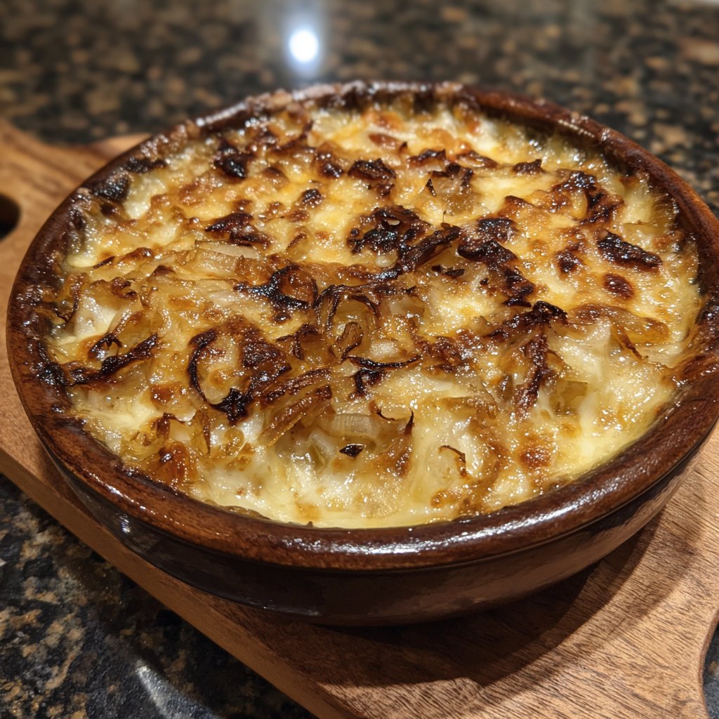 Cheesy Onion Boil Bake