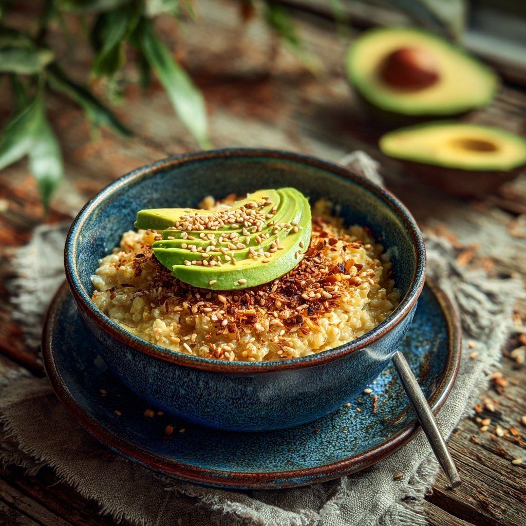 Savory Oatmeal with Avocado