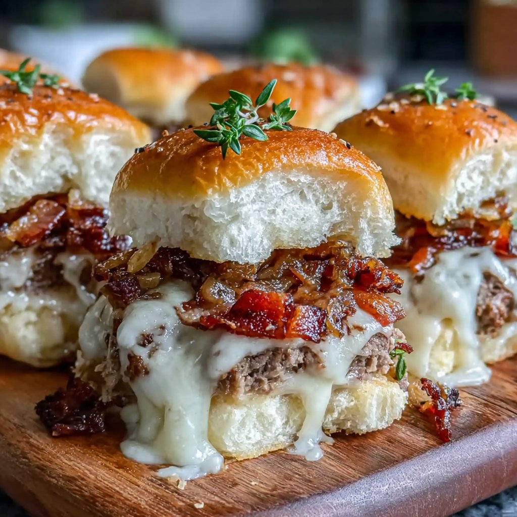 Stuffed Hamburger Sliders Delight