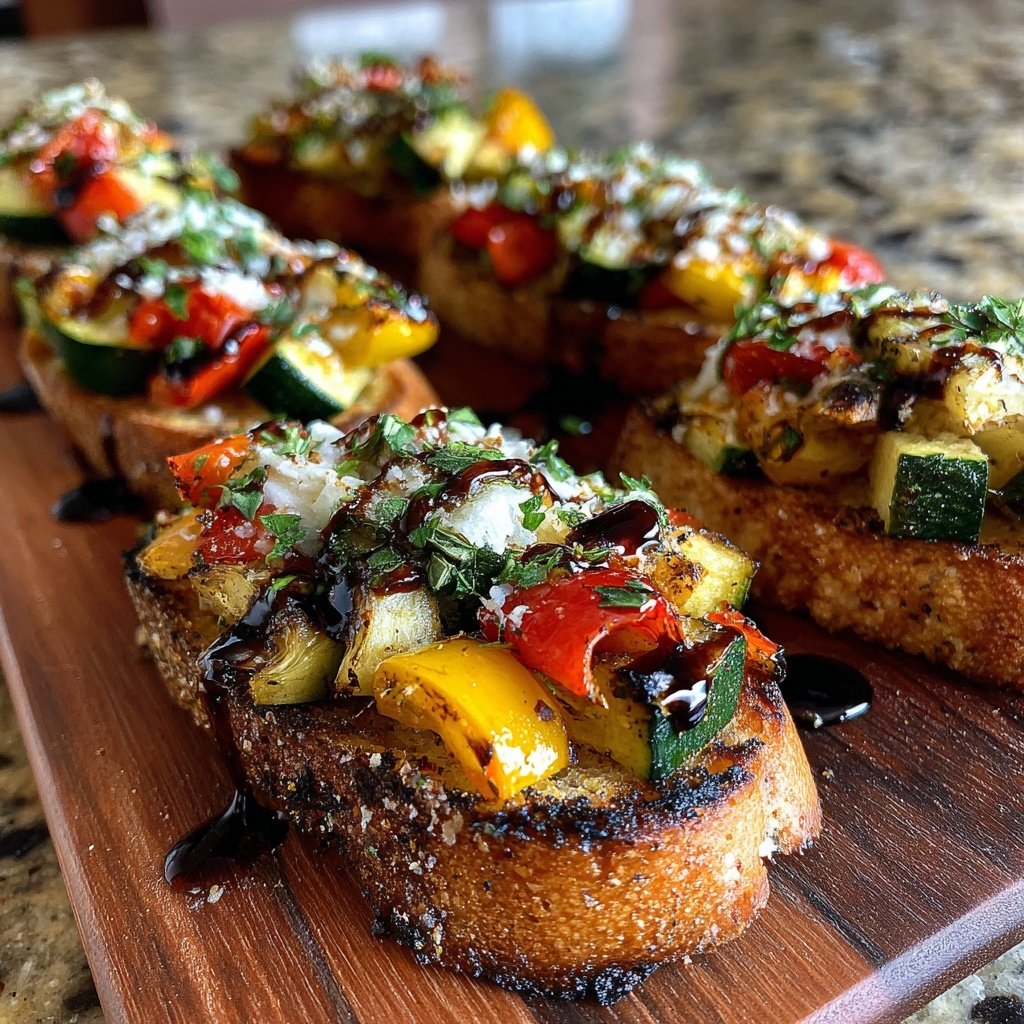 Roasted Vegetable Bruschetta