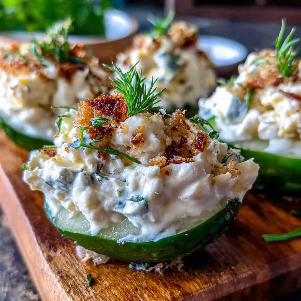 Egg Cucumber Snack Boats