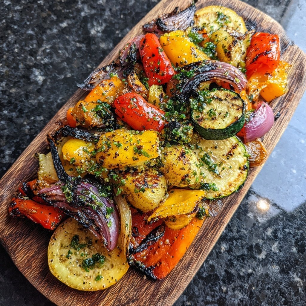 Healthy Lemon Herb Grilled Veggies